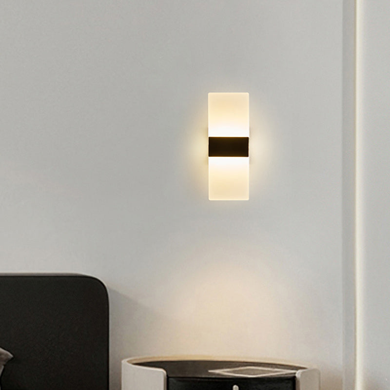 Rectangular Iron Acrylic Living Wall Lamp