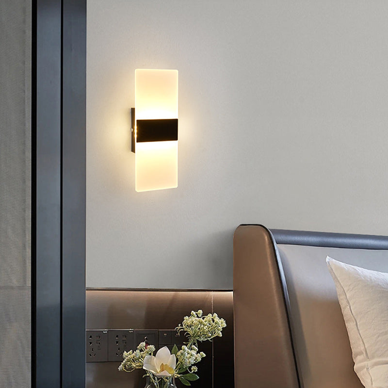Rectangular Iron Acrylic Living Wall Lamp