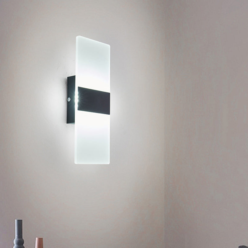Rectangular Iron Acrylic Living Wall Lamp
