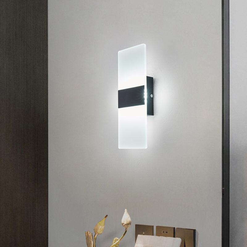 Rectangular Iron Acrylic Living Wall Lamp