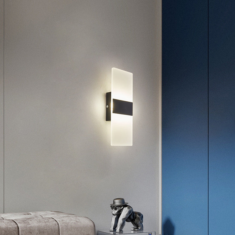 Rectangular Iron Acrylic Living Wall Lamp