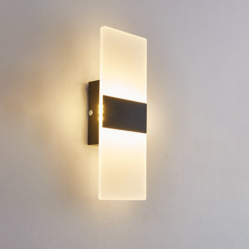Rectangular Iron Acrylic Living Wall Lamp