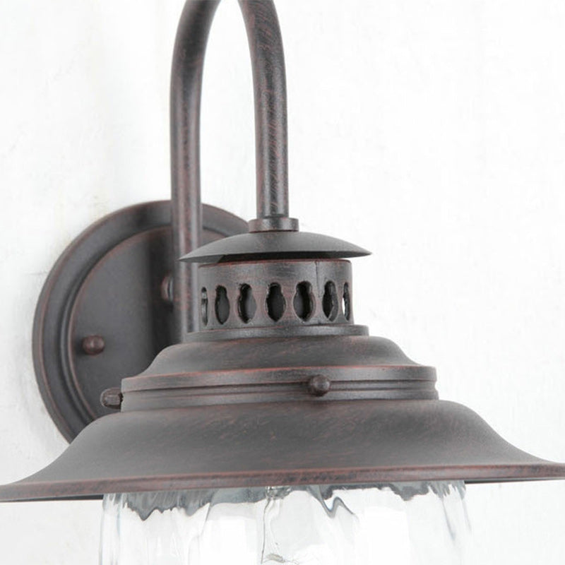 Oval Aluminum Glass Garden Outdoor Light