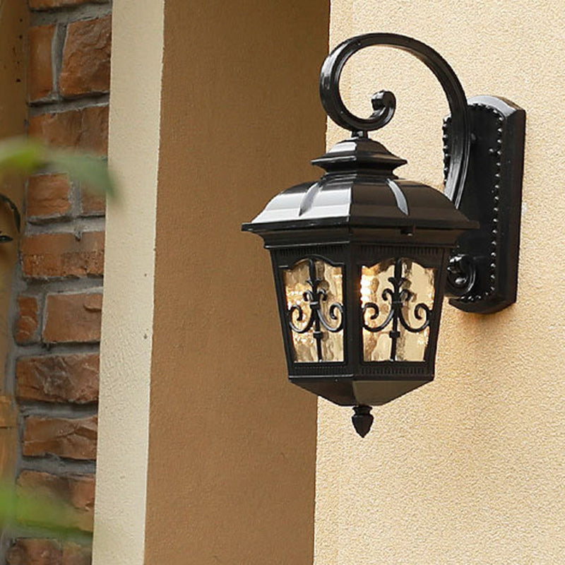 Trapezoid Aluminum Glass Garden Outdoor Light