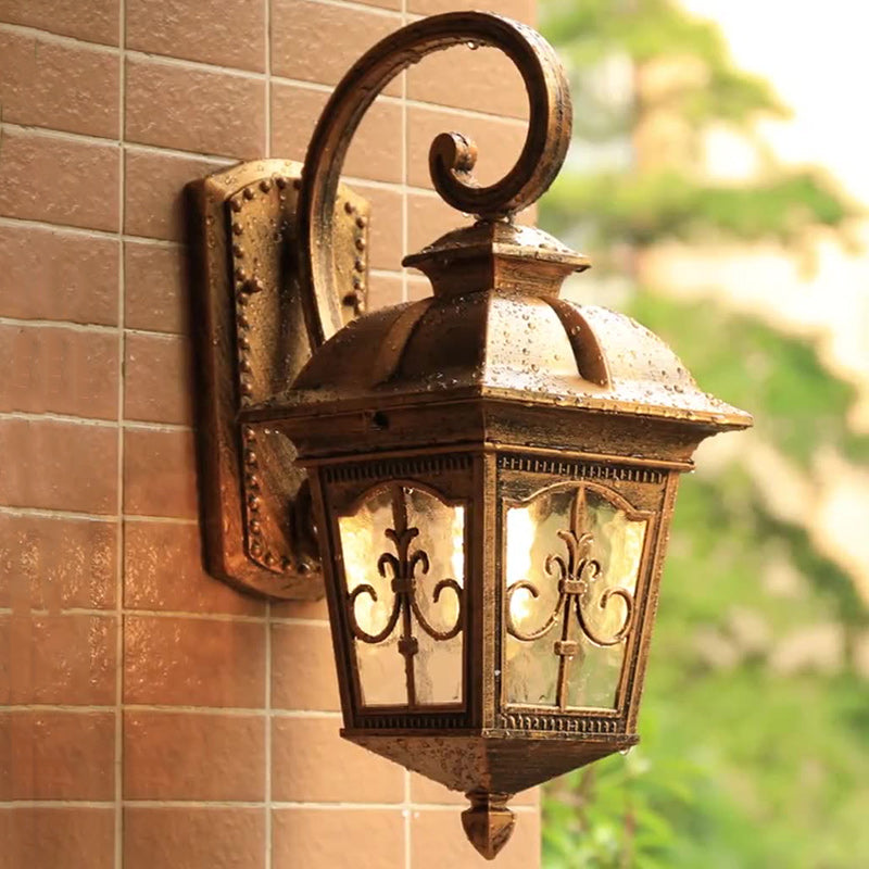 Trapezoid Aluminum Glass Garden Outdoor Light
