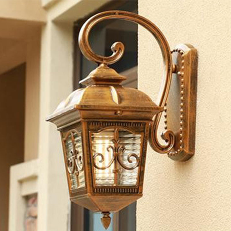 Trapezoid Aluminum Glass Garden Outdoor Light