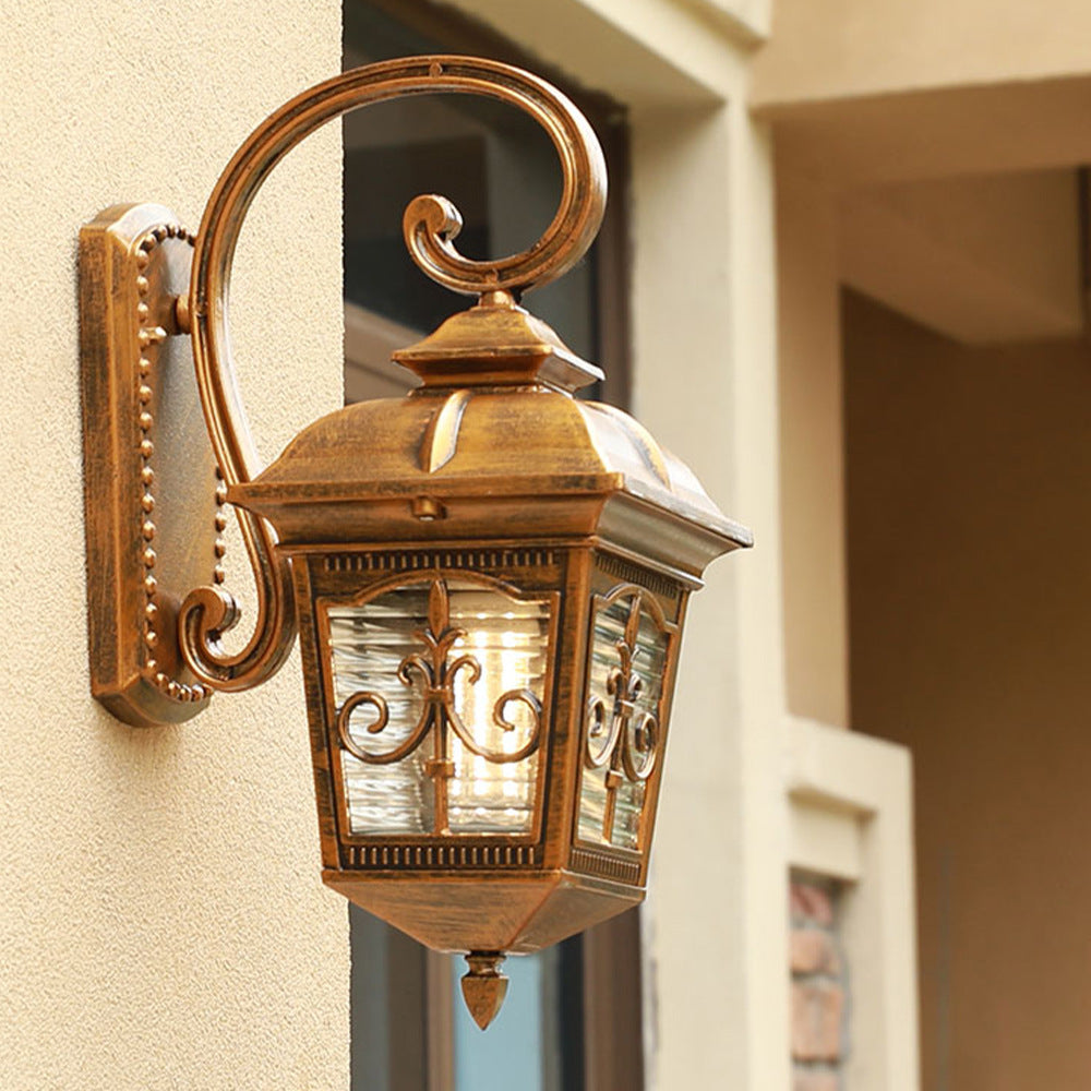 Trapezoid Aluminum Glass Garden Outdoor Light