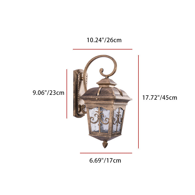 Trapezoid Aluminum Glass Garden Outdoor Light