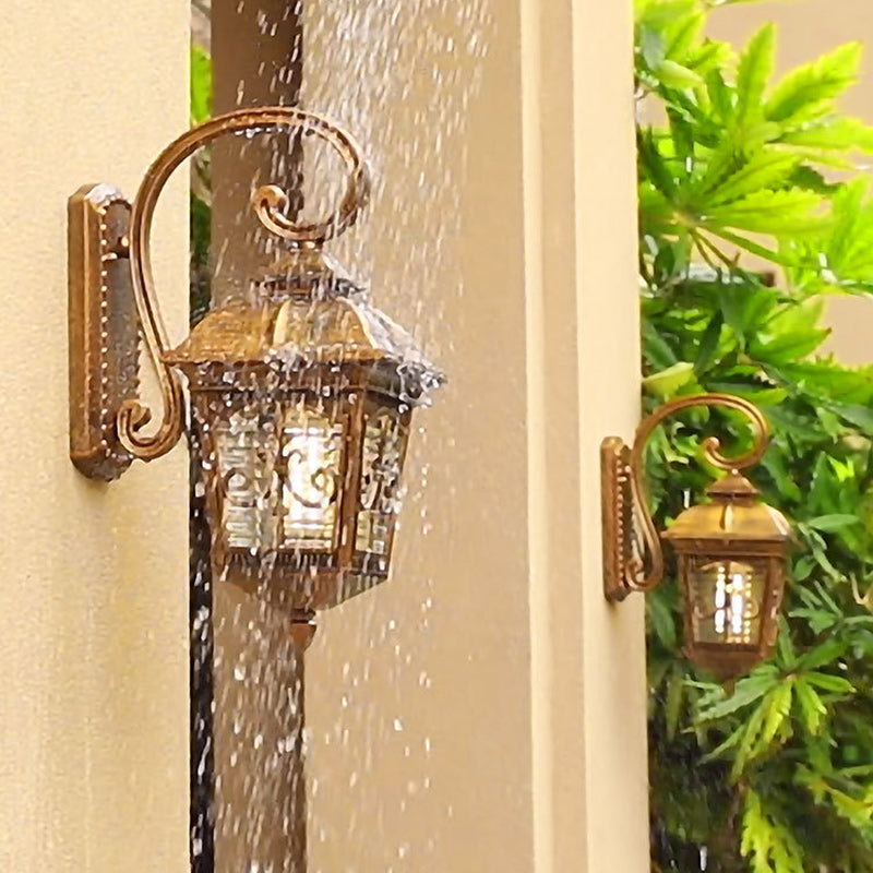 Trapezoid Aluminum Glass Garden Outdoor Light