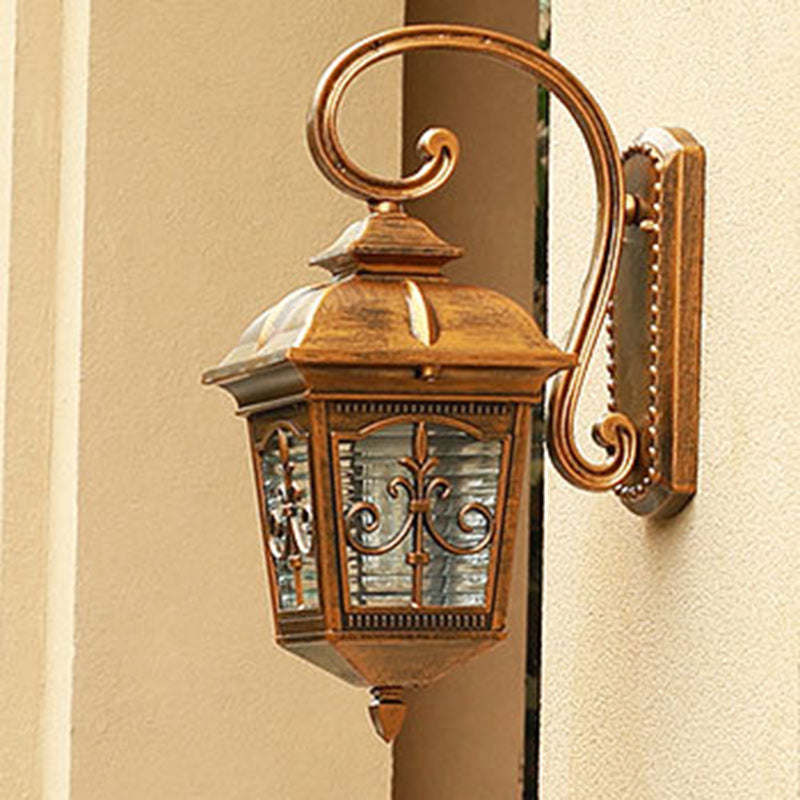 Trapezoid Aluminum Glass Garden Outdoor Light