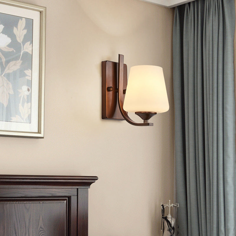 Trapezoid Iron Glass Living Wall Lamp