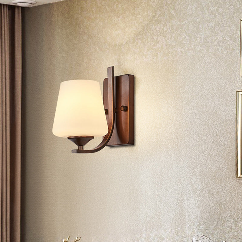 Trapezoid Iron Glass Living Wall Lamp