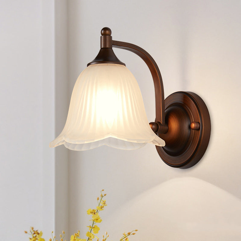 Trapezoid Iron Glass Living Wall Lamp
