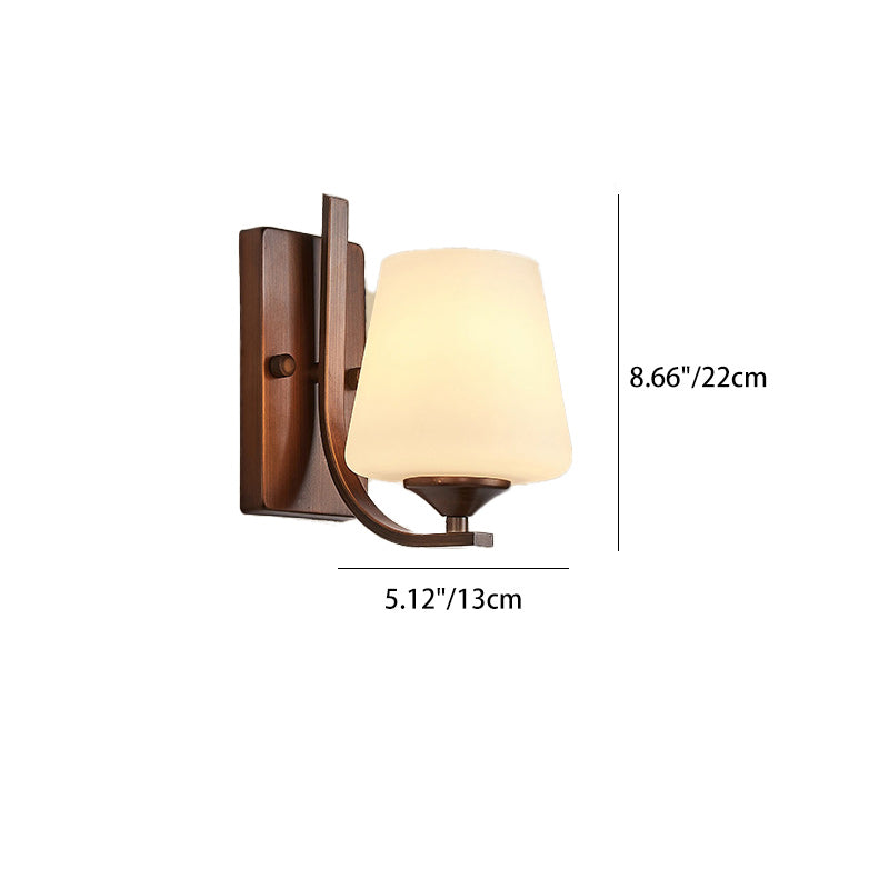 Trapezoid Iron Glass Living Wall Lamp