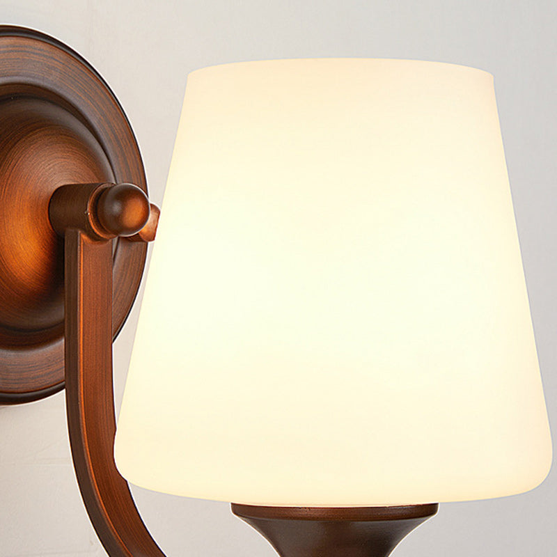 Trapezoid Iron Glass Living Wall Lamp
