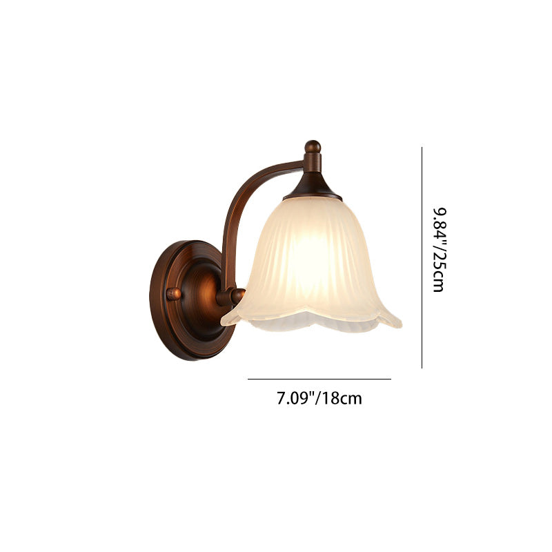 Trapezoid Iron Glass Living Wall Lamp