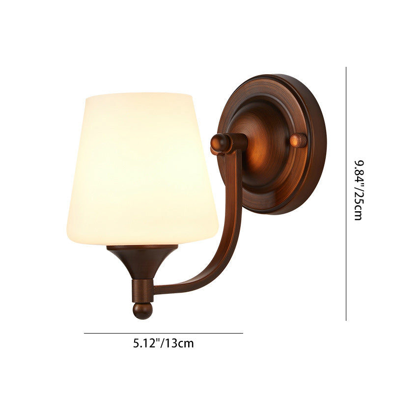 Trapezoid Iron Glass Living Wall Lamp