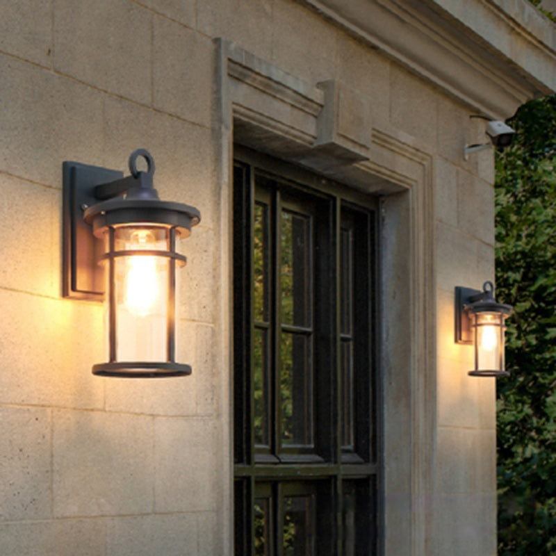 Column Aluminum Glass Garden Outdoor Light