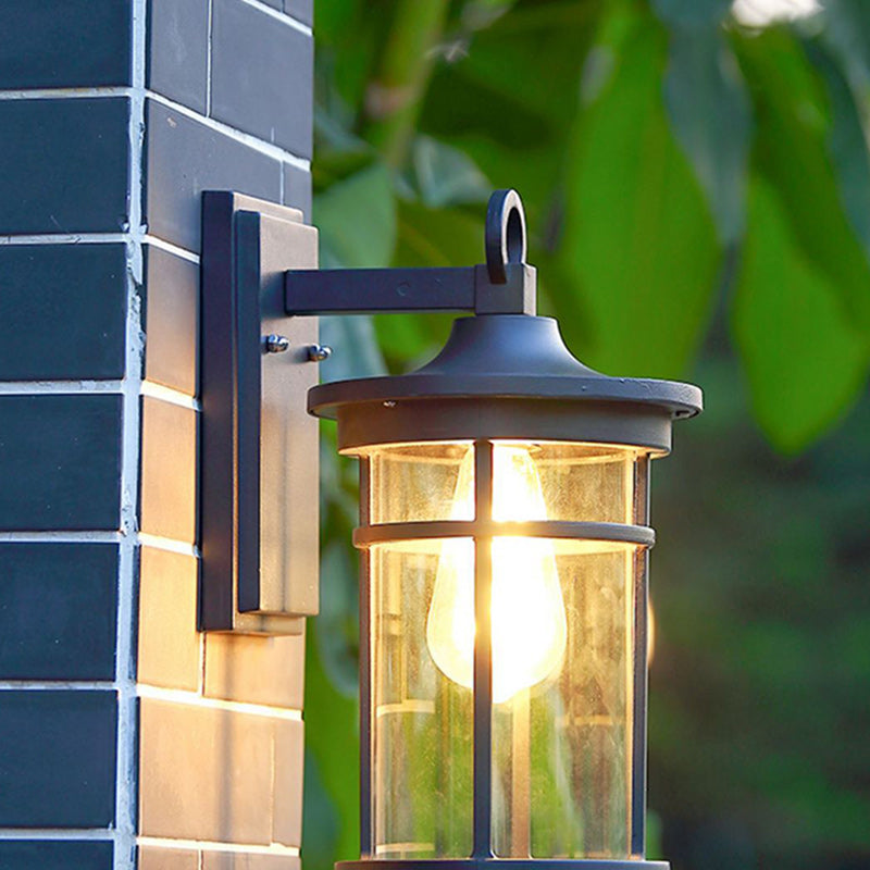 Column Aluminum Glass Garden Outdoor Light