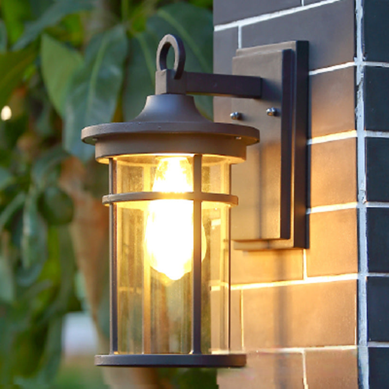 Column Aluminum Glass Garden Outdoor Light