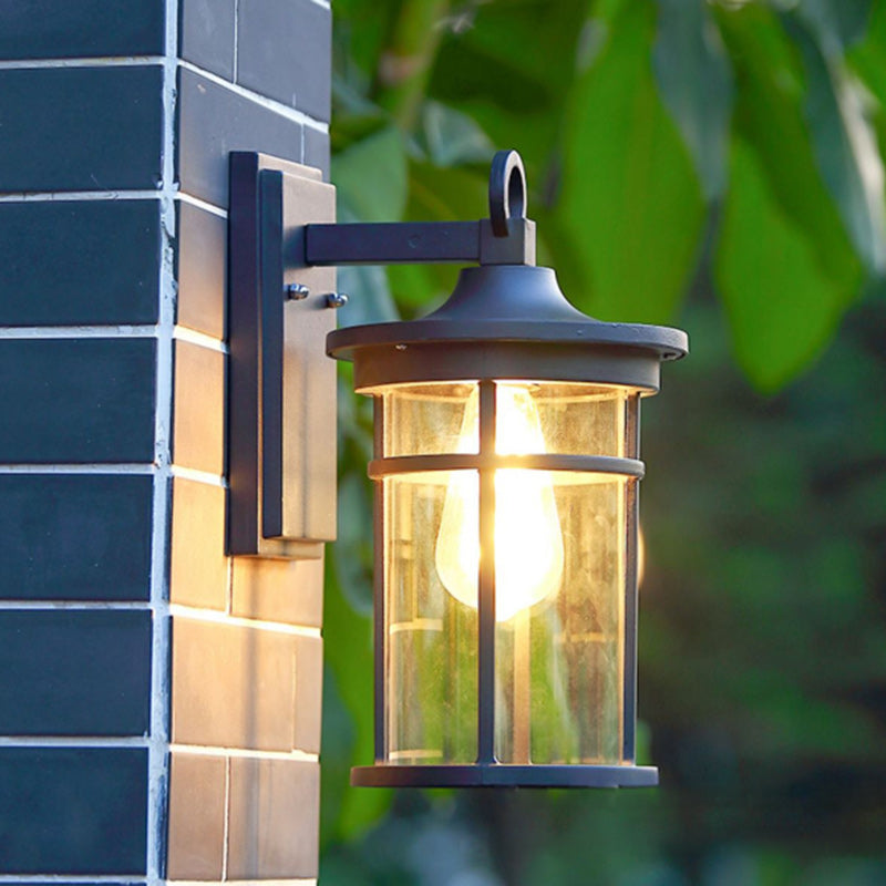 Column Aluminum Glass Garden Outdoor Light