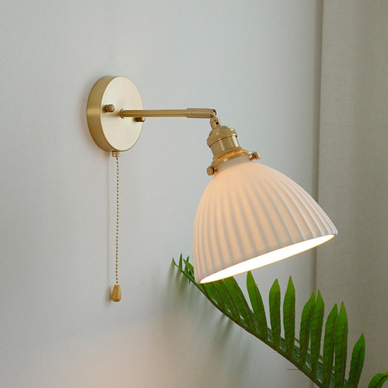 Dome Copper Ceramic Living Wall Lamp