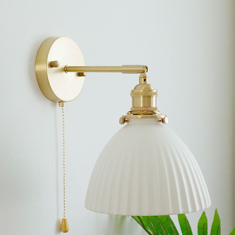 Dome Copper Ceramic Living Wall Lamp