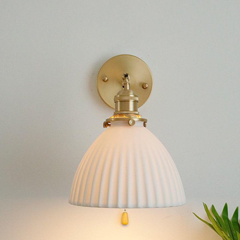 Dome Copper Ceramic Living Wall Lamp