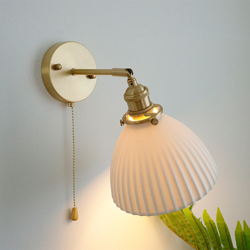 Dome Copper Ceramic Living Wall Lamp
