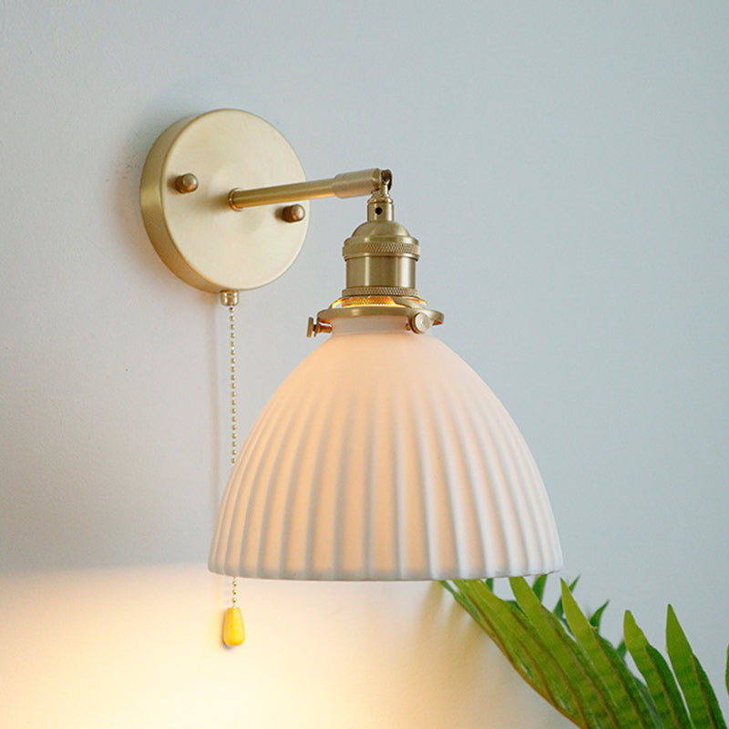 Dome Copper Ceramic Living Wall Lamp