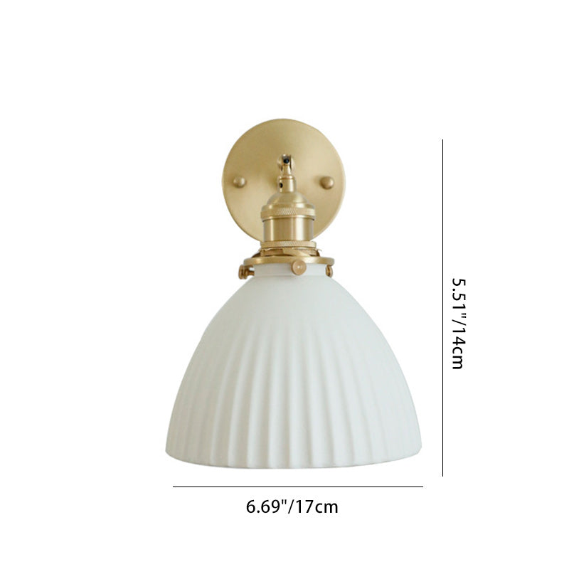 Dome Copper Ceramic Living Wall Lamp