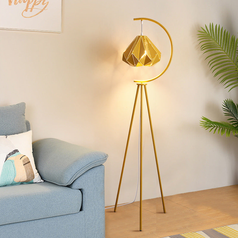 Diamond Steel Iron Living Floor Lamp