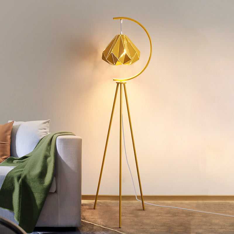 Diamond Steel Iron Living Floor Lamp
