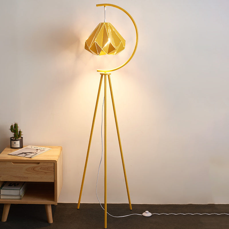 Diamond Steel Iron Living Floor Lamp