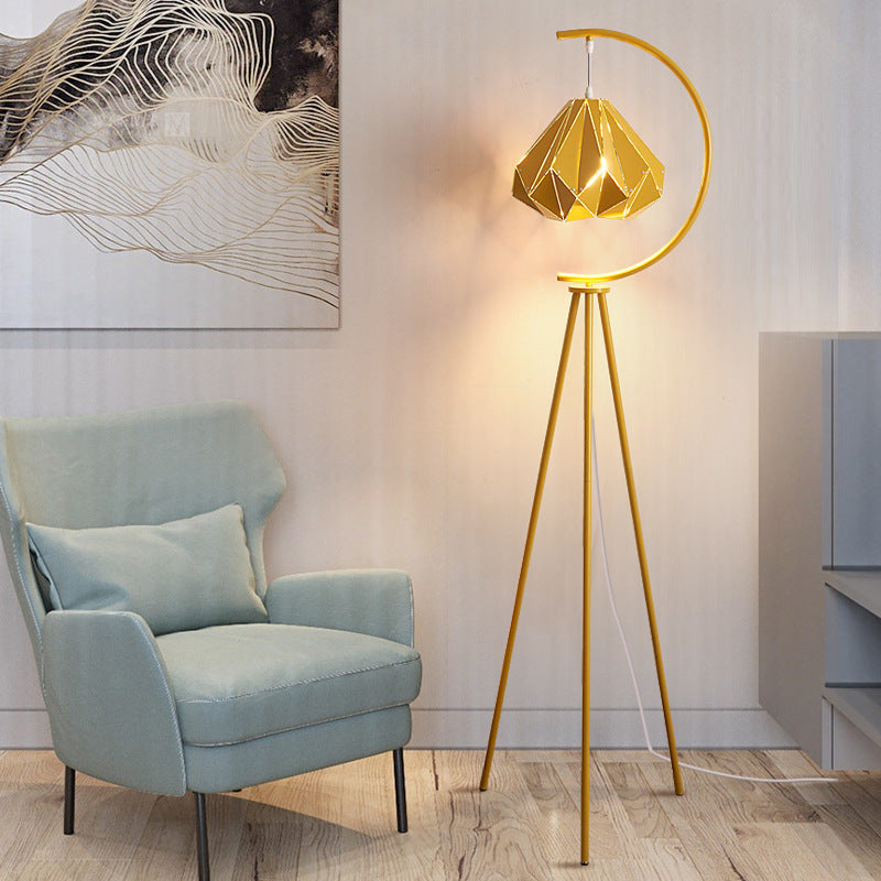 Diamond Steel Iron Living Floor Lamp