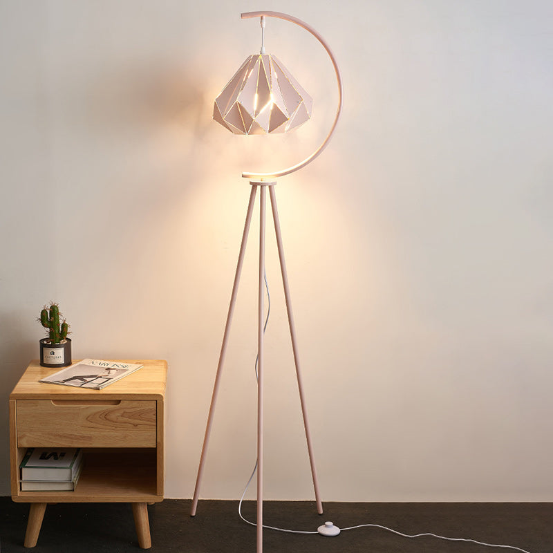 Diamond Steel Iron Living Floor Lamp