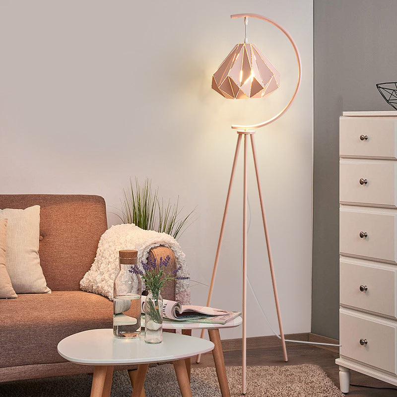 Diamond Steel Iron Living Floor Lamp