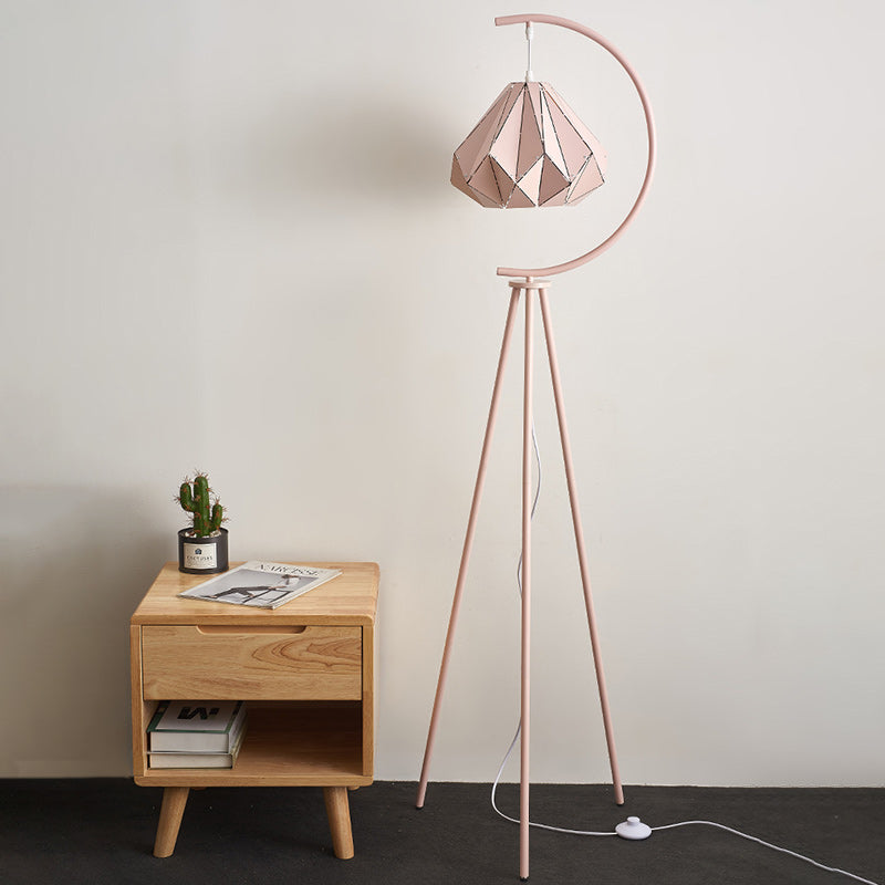 Diamond Steel Iron Living Floor Lamp