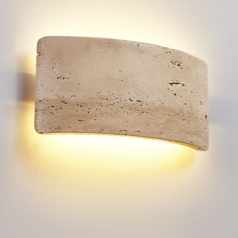 Rectangular Stone Living Room Wall Lamp