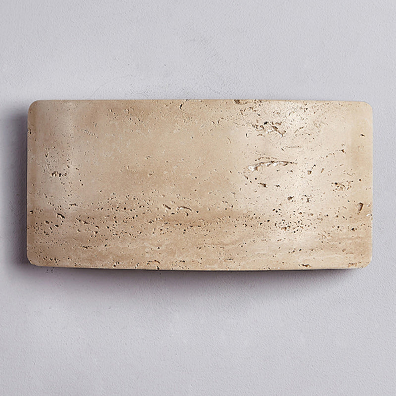 Rectangular Stone Living Room Wall Lamp