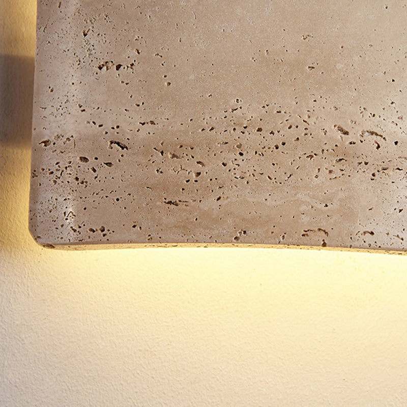Rectangular Stone Living Room Wall Lamp