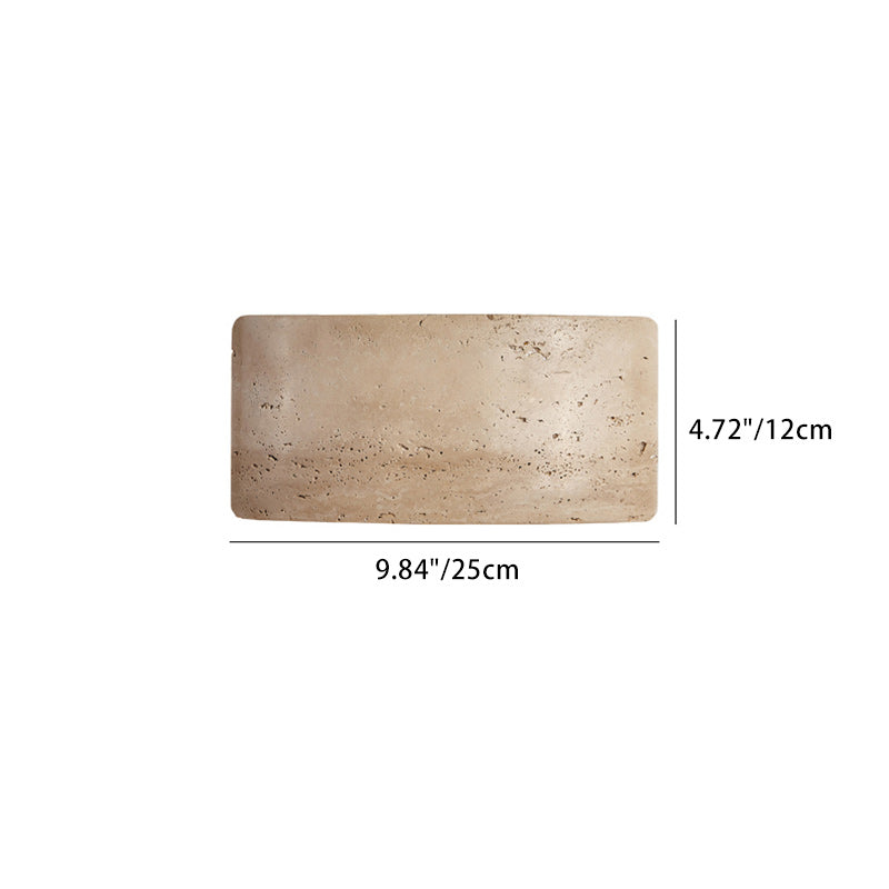 Rectangular Stone Living Room Wall Lamp