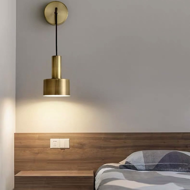 Cylinder Iron Living Room Wall Lamp