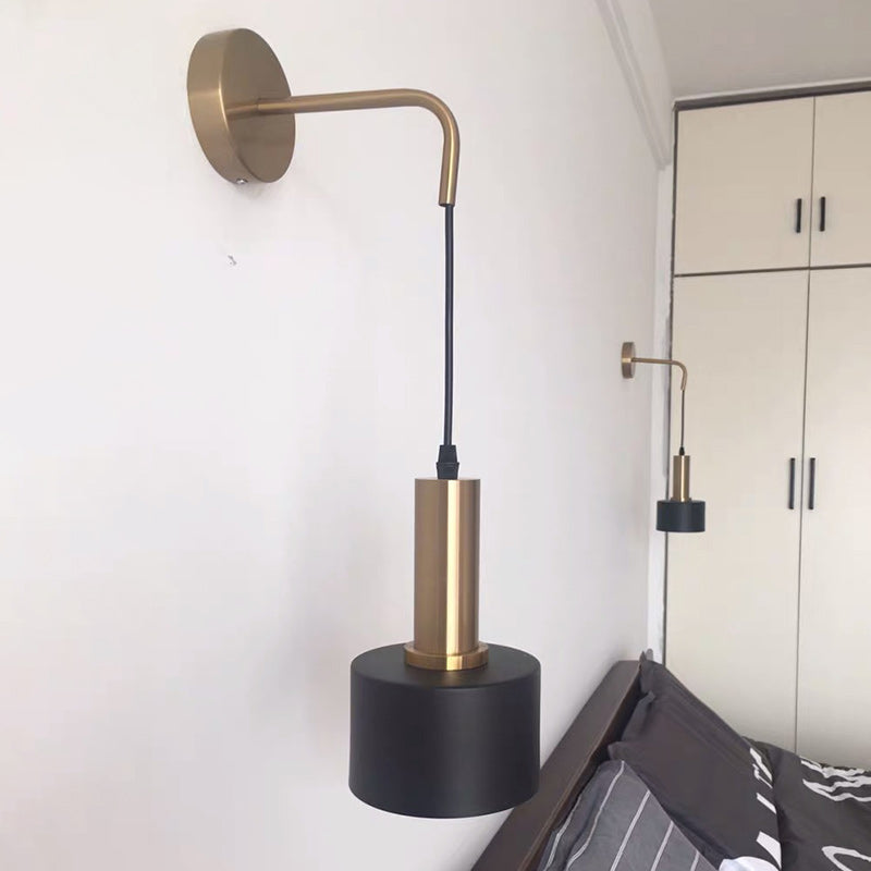 Cylinder Iron Living Room Wall Lamp