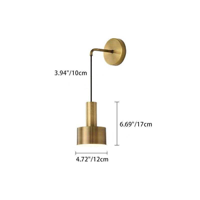 Cylinder Iron Living Room Wall Lamp