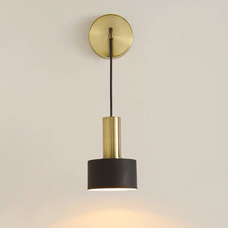 Cylinder Iron Living Room Wall Lamp