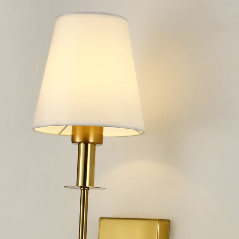 Drum Iron Fabric Living Wall Lamp