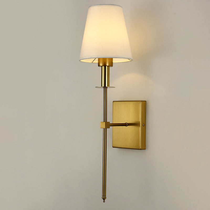 Drum Iron Fabric Living Wall Lamp
