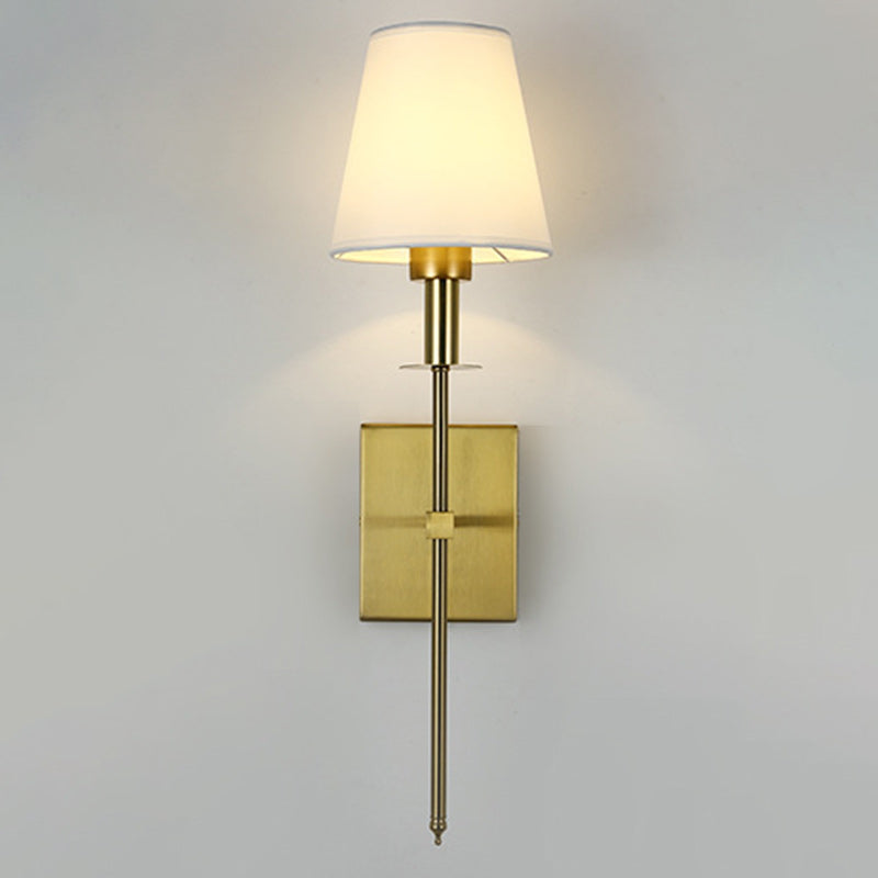 Drum Iron Fabric Living Wall Lamp