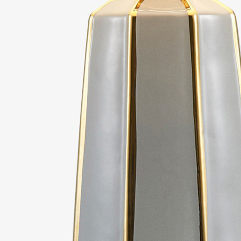 Drum Ceramic Fabric Living Table Lamp